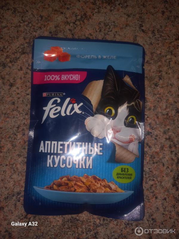 Отзыв о Корм консервированный для взрослых кошек Felix с форелью в желе ...