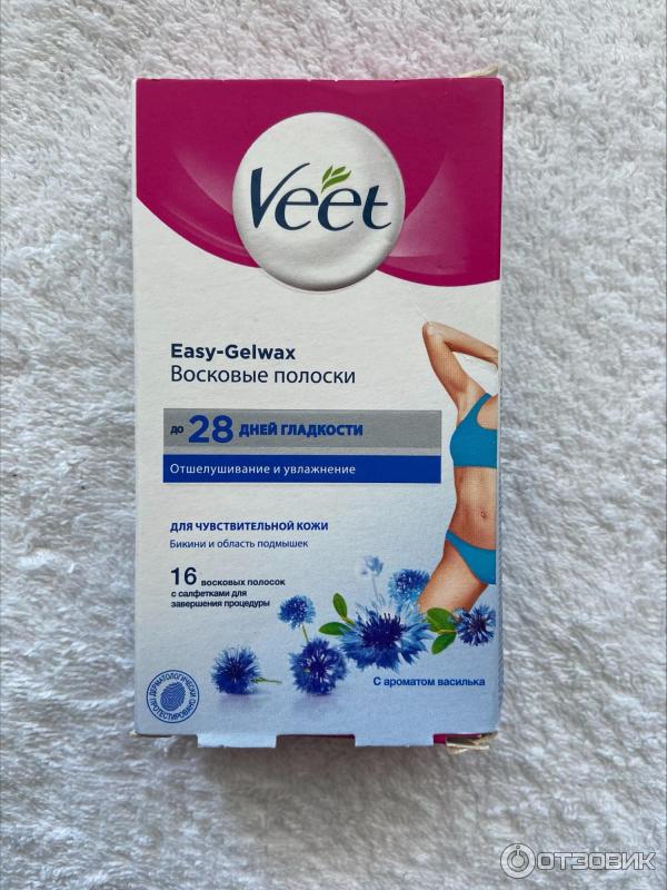 Восковые полоски Veet Easy-Gelwax для зоны бикини и подмышек фото