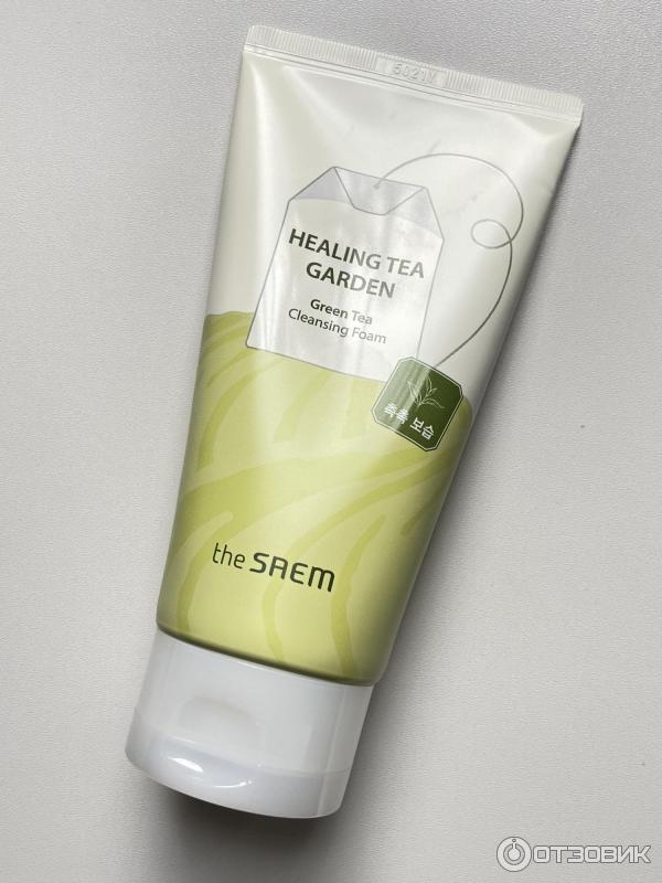 Пенка для умывания The Saem Healing tea garden Green tea cleansing foam фото