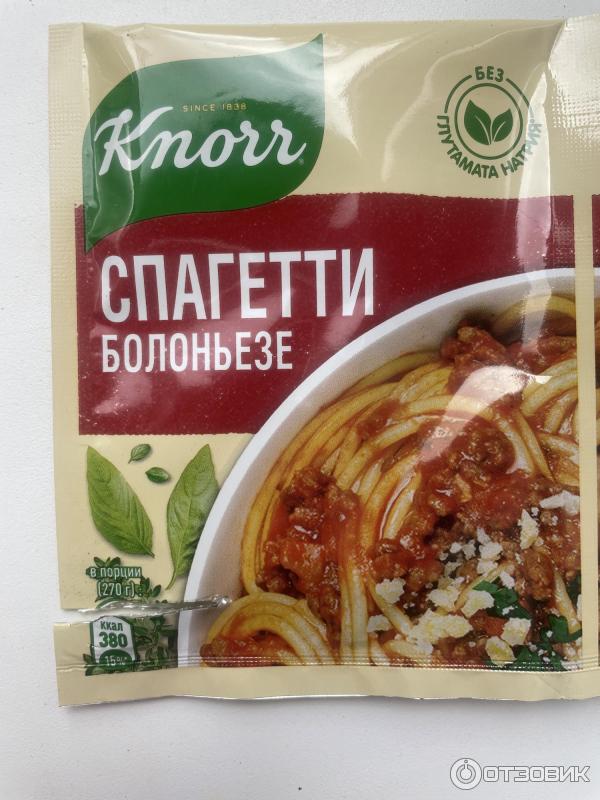 Отзыв о Приправа Knorr на второе "Спагетти болоньезе" | Buon appetito