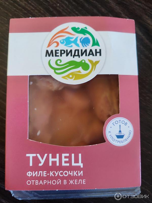 Отзыв о Тунец отварной в желе филе-кусочки Меридиан | Консервы в ...