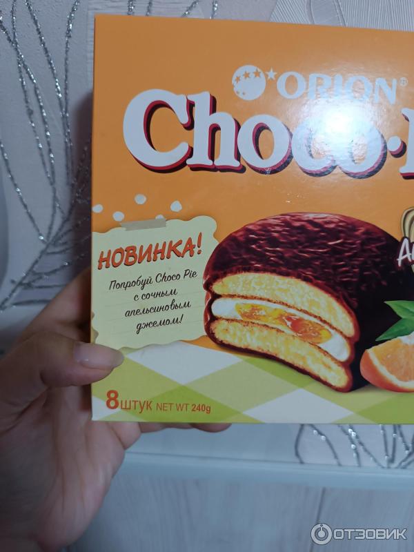 Пирожное Orion Choco Pie Апельсин фото