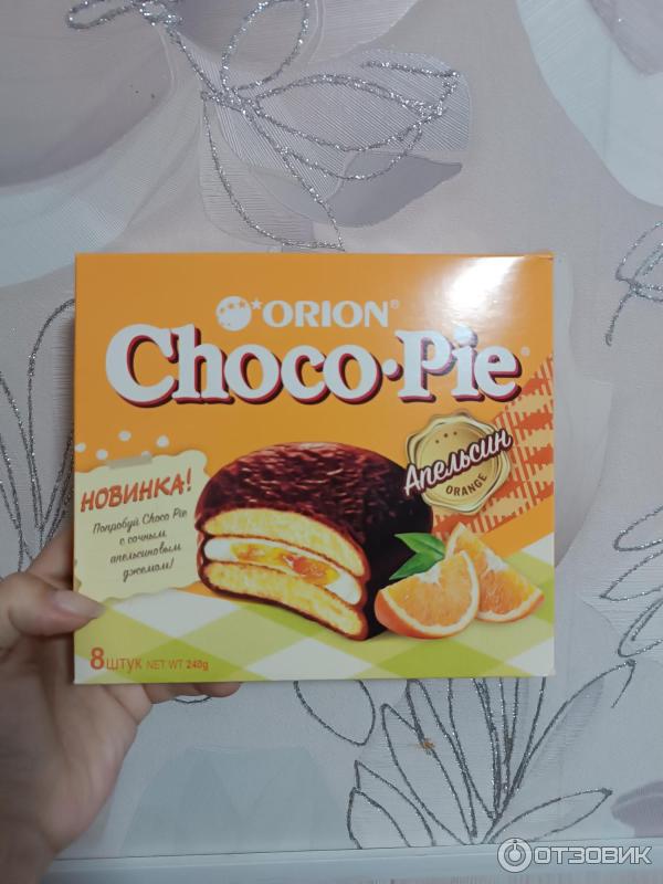 Пирожное Orion Choco Pie Апельсин фото