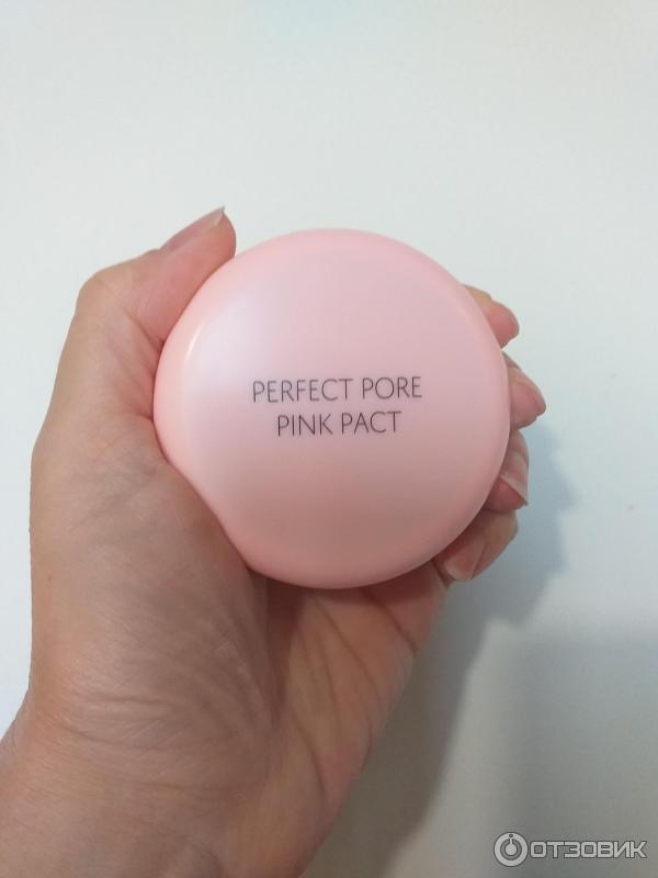 Пудра The Saem perfect pore pink pact фото