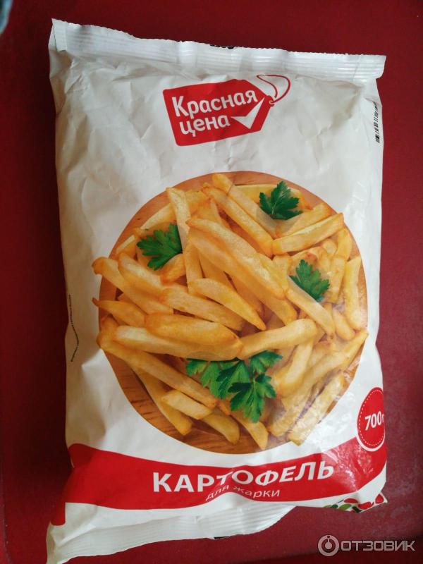 Картофель резаный соломкой быстрозамороженный Красная цена фото