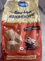 Вафли Коломенский "Шоколадно-ореховые" фото