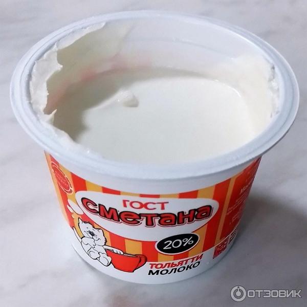 Отзыв о Сметана Тольяттимолоко 20% | Вкусно, но чуть пресновато...