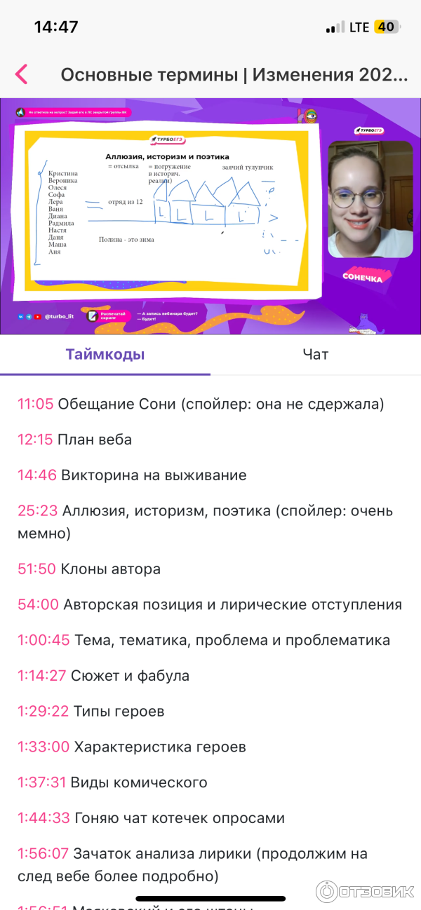 Урок литературы