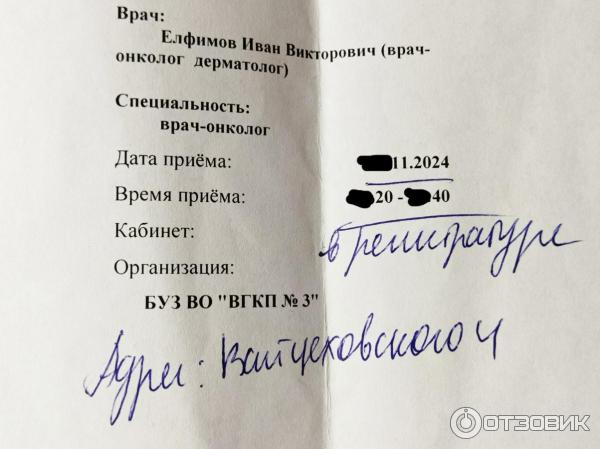 Воронежский областной клинический онкологический диспансер направление