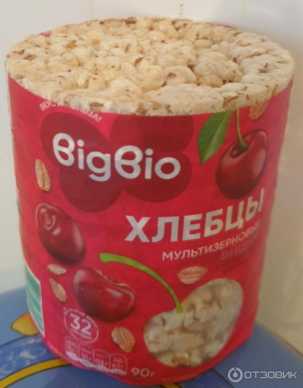 Хлебцы хрустящие BigBio Злаковый коктейль Вишневый фото