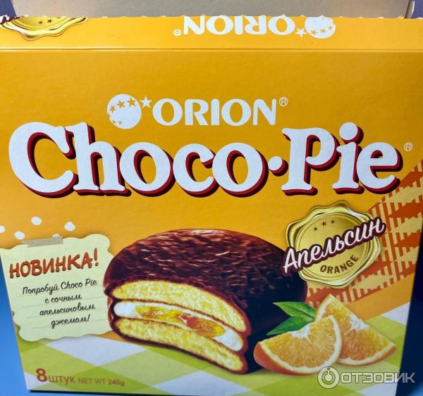 Пирожное Orion Choco Pie Апельсин фото