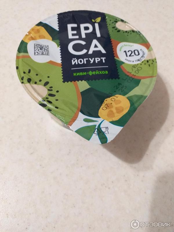 Отзыв о Йогурт Epica киви-фейхоа | Вкусный и нежный йогурт.