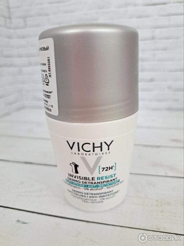 Отзыв о Дезодорант-антиперспирант Vichy Invisible против белых и желтых ...