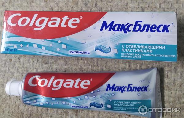 Зубная паста Colgate Макс Блеск с отбеливающими пластинками фото