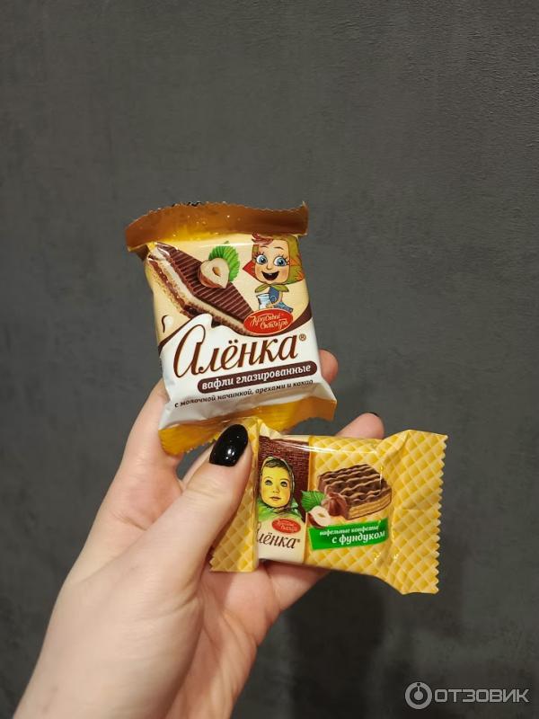 Отзыв о Вафли глазированные с молочной начинкой, орехами и какао ...